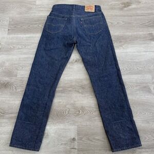 Vintage 80s Levi's 501xx USA Raw STF Jeans Dark 35x36 Fits 33x34 1986 Fuzzy